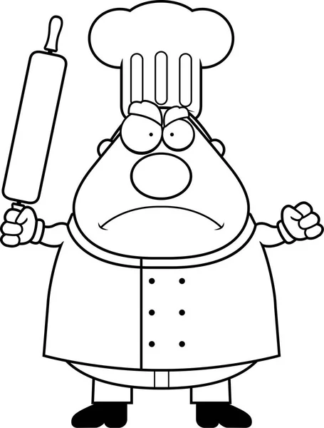 Cartoon Angry Chef — Stock Vector