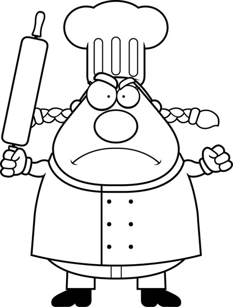 Desenhos animados irritado Chef — Vetor de Stock