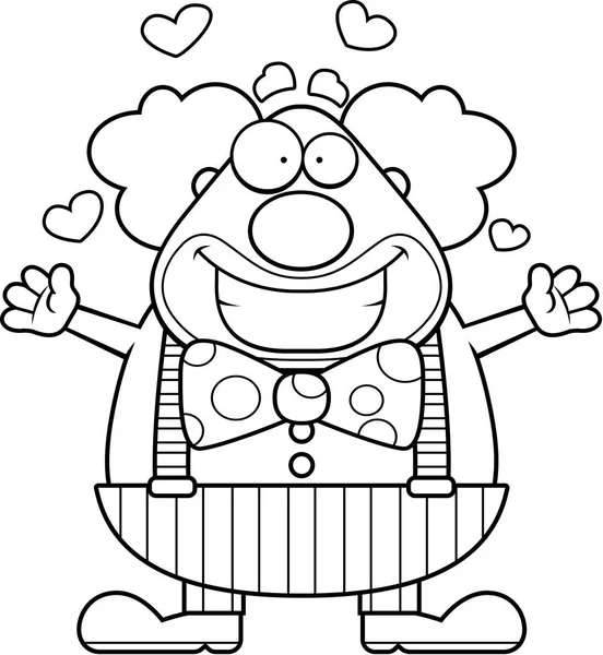 Çizgi film palyaço kucaklama