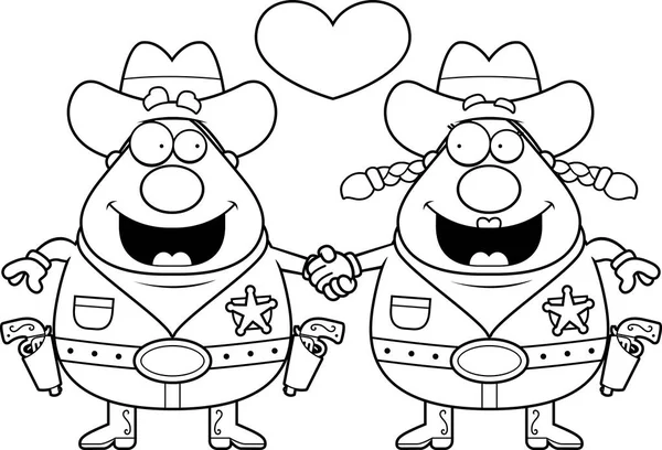 Çizgi film kovboy Çift