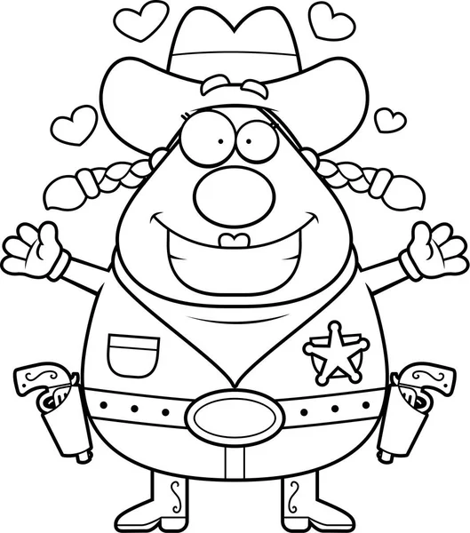 Çizgi film Şerif kucaklama