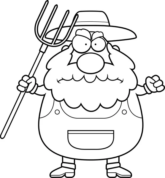 Çizgi film kızgın çiftçi