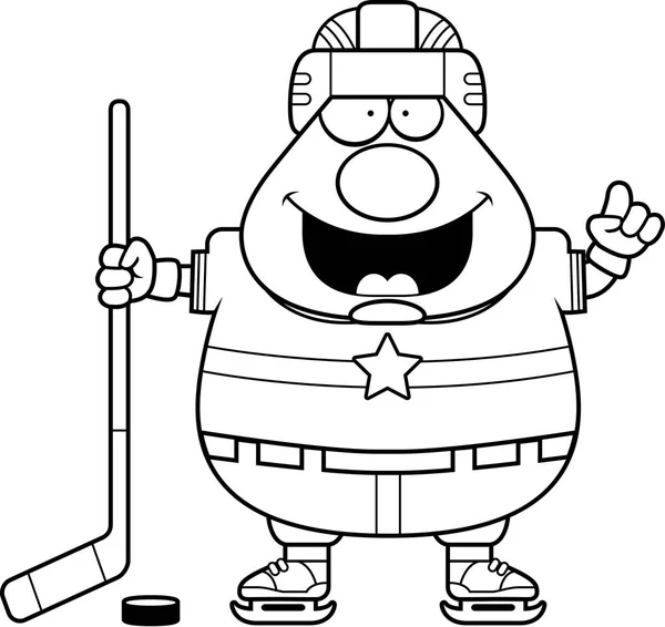 Cartoon Hockey Player Idea — Stock Vector