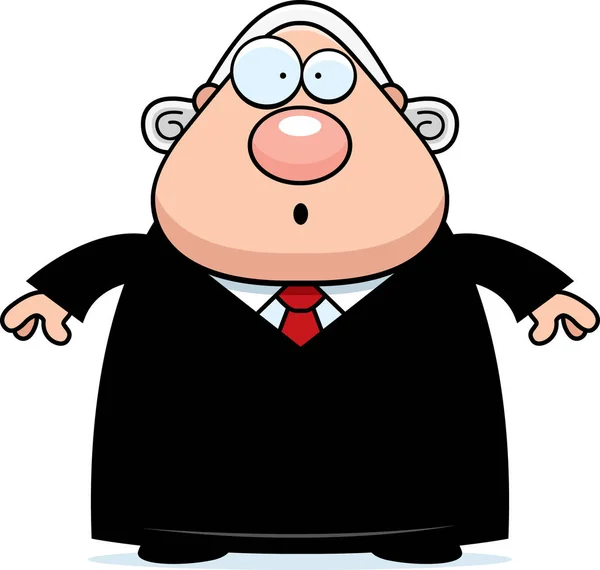 Surprised Cartoon Judge — Stock Vector