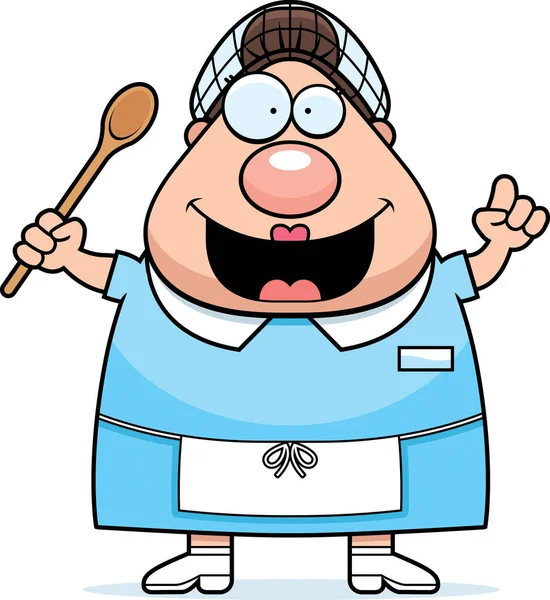 Cartoon Lunch Lady idee — Stockvector