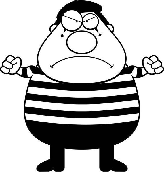 Cartoon Mime Angry