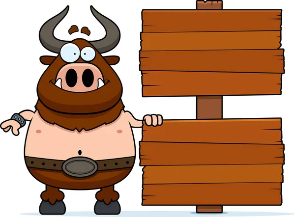 Cartoon Minotaur teken — Stockvector