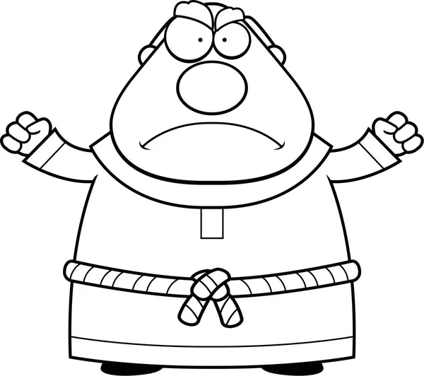 Cartoon Monk arrabbiato — Vettoriale Stock