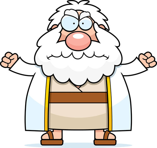 Angry Cartoon Moses