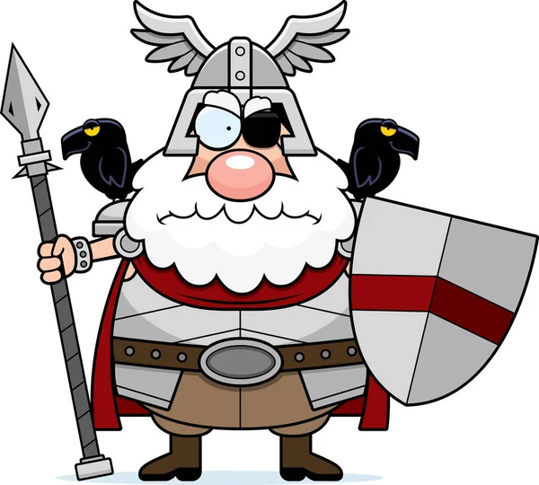 Angry Cartoon Odin — Stock Vector