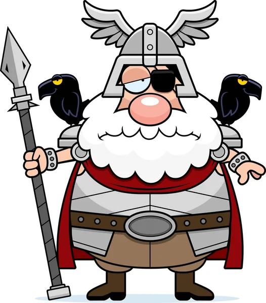 Triest Cartoon Odin — Stockvector
