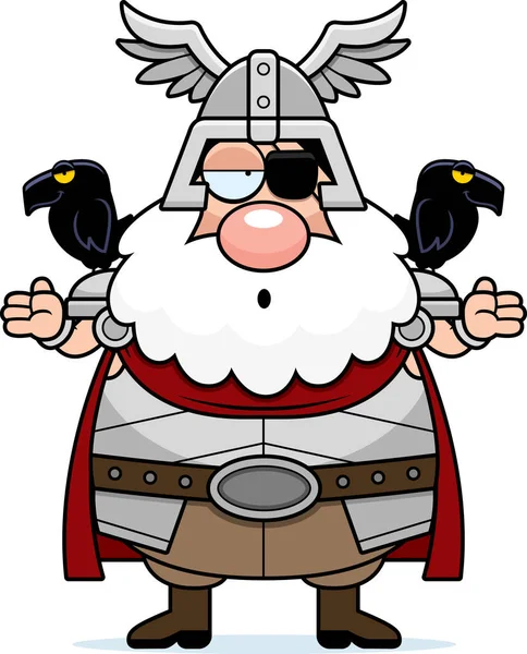 Verward Cartoon Odin — Stockvector