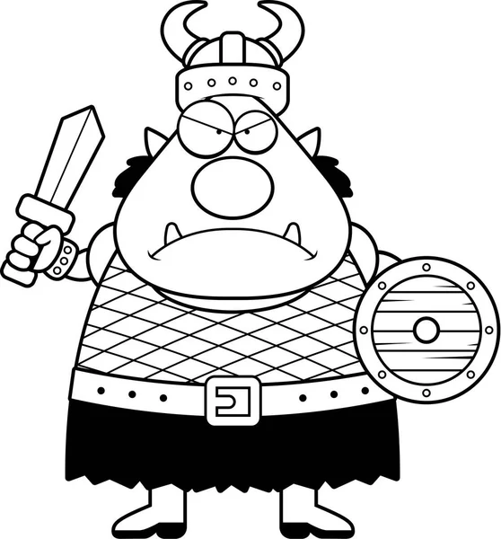 Boos Cartoon Orc — Stockvector