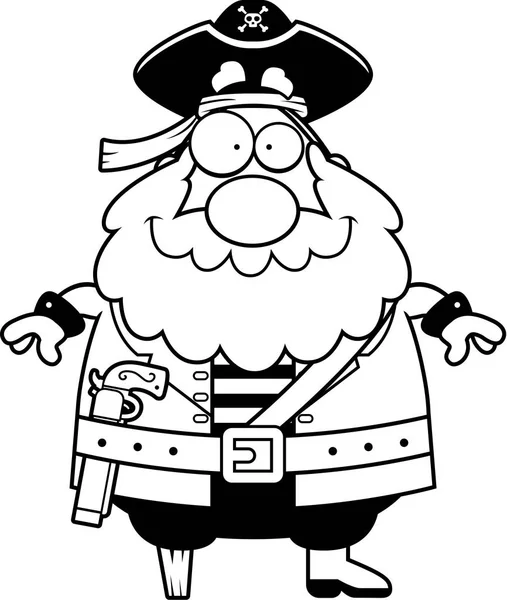 ニコニコ漫画の海賊 — ストックベクタ