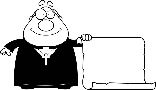 Desene animate preot semn — Vector de stoc