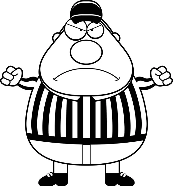Cartoon Angry Referee — Stock Vector