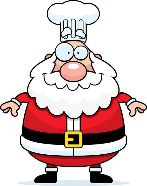 Szczęśliwy kreskówka kucharz Santa Claus — Wektor stockowy