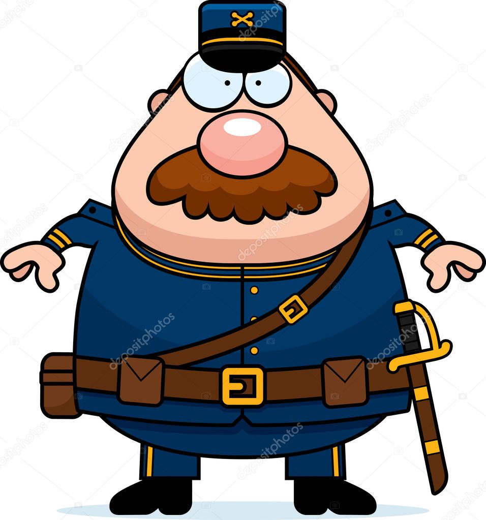 Cartoon Union Soldier Mustache