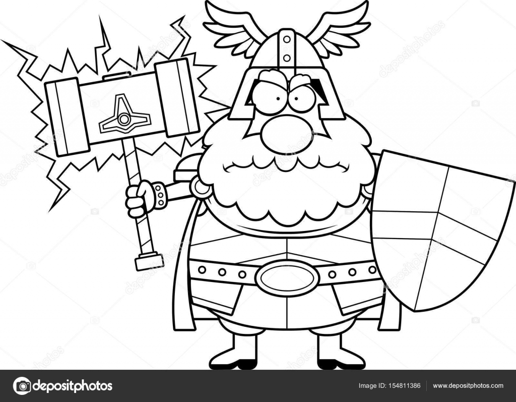 Angry Cartoon Thor Stock Vector Image by ©cthoman #154811386