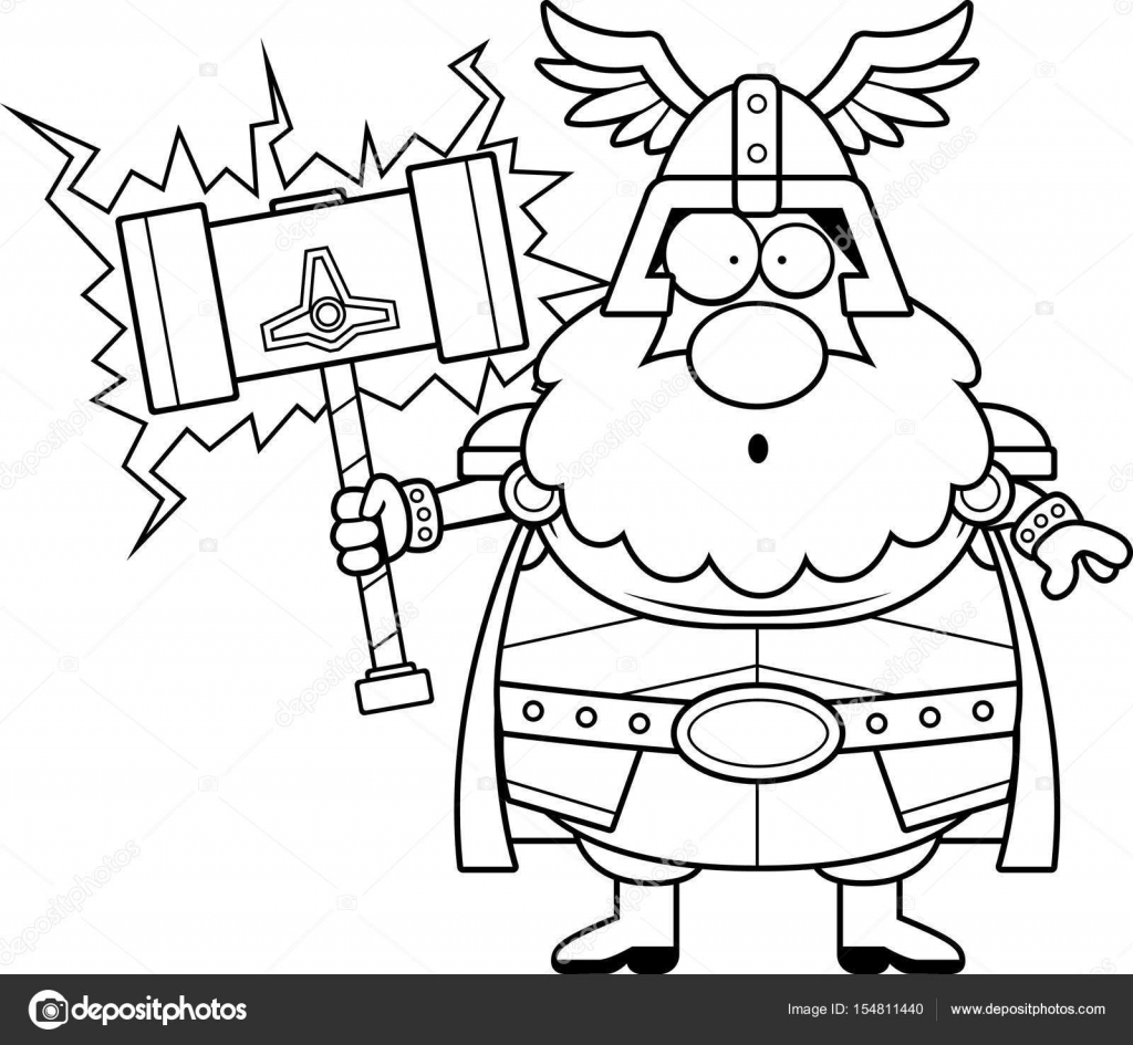 Surprised Cartoon Thor Stock Vector Image by ©cthoman #154811440
