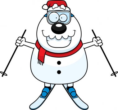 Çizgi film kardan adam Santa Kayak