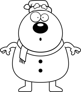 Sürpriz karikatür kardan adam Noel Baba