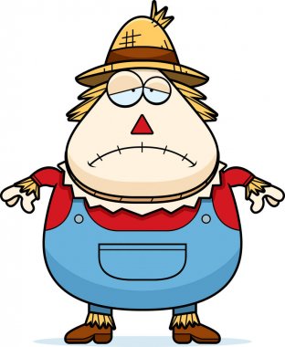 Üzgün çizgi film korkuluk