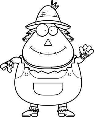 Çizgi film korkuluk sallayarak