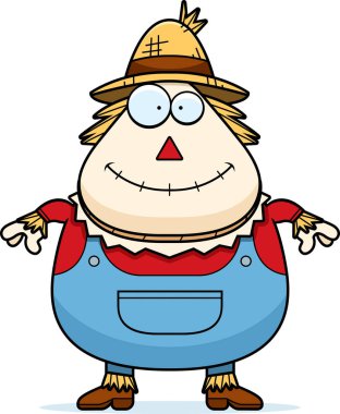 Mutlu karikatür korkuluk