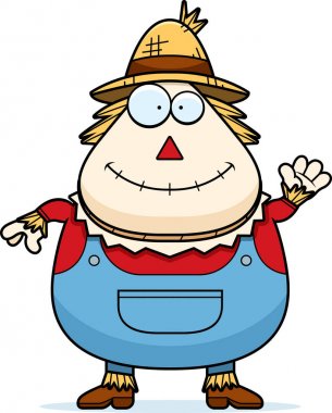 Çizgi film korkuluk sallayarak