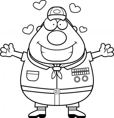 Çizgi film beyi kucaklama