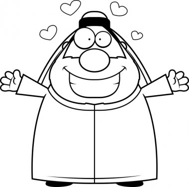 Çizgi film Şeyh kucaklama