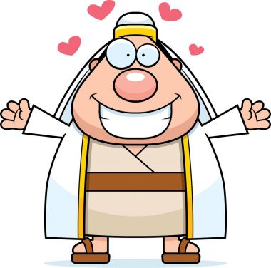 Çizgi film çoban kucaklama