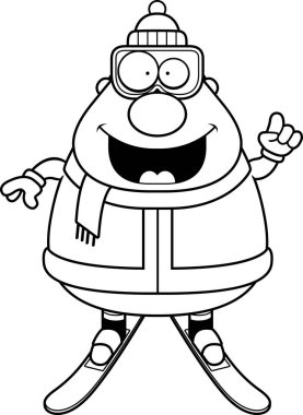 Çizgi film kayakçı fikir