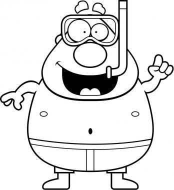 çizgi adam Snorkeling