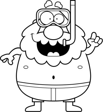 çizgi adam Snorkeling