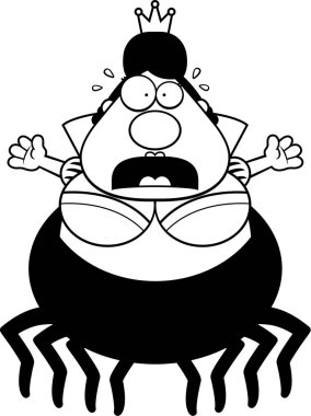 Korkmuş karikatür örümcek Kraliçe