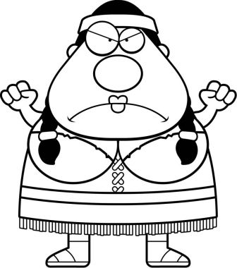 Çizgi film Kızılderili kızgın