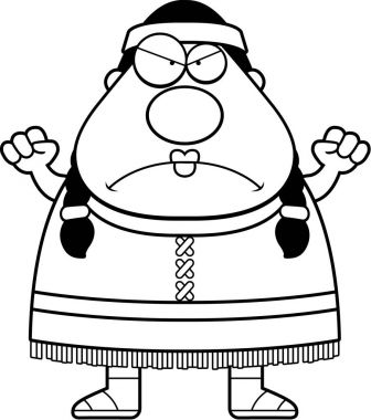 Çizgi film Kızılderili kızgın