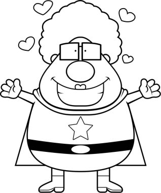 Süper kahraman büyükanne kucaklama