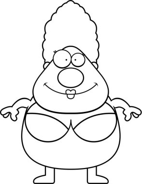 Çizgi film kadın mayo