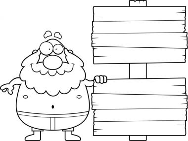 Çizgi film adam Beach işareti