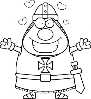 Çizgi film Templar kucaklama