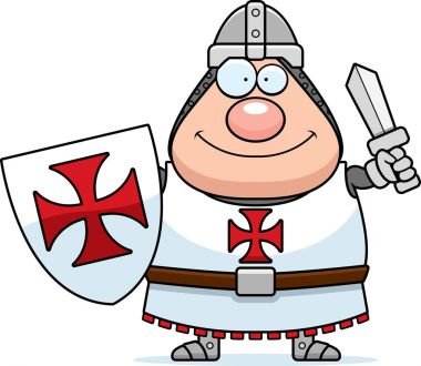 Mutlu karikatür Templar
