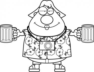 Çizgi film sarhoş turizm