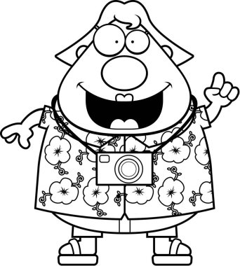 Çizgi film turist fikir