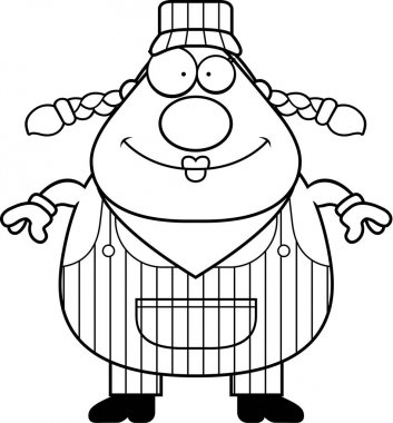 Gülümseyen trende kondüktör