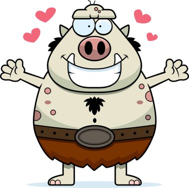 Çizgi film Troll kucaklama