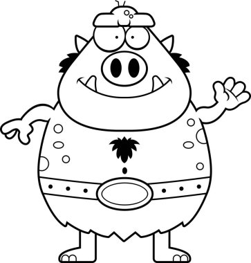 Çizgi film Troll sallayarak