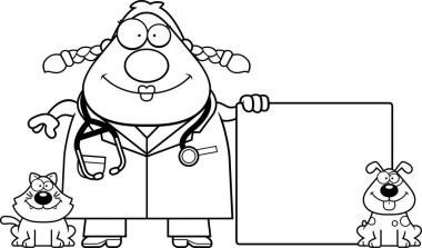 Karikatür hayvan hastalıklarıyla ilgili işareti